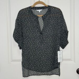 Cabi Black Sheer Blouse